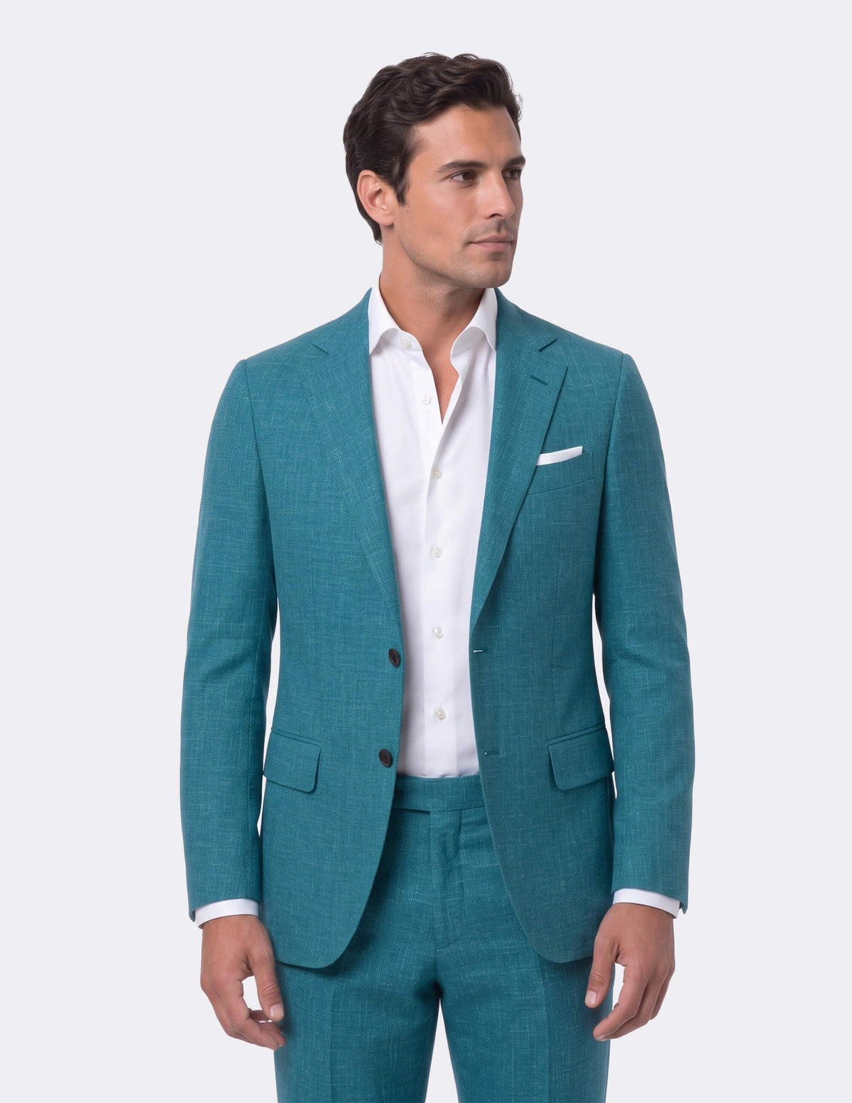 Capri Teal Single Breasted Suit - Samir Bachkami