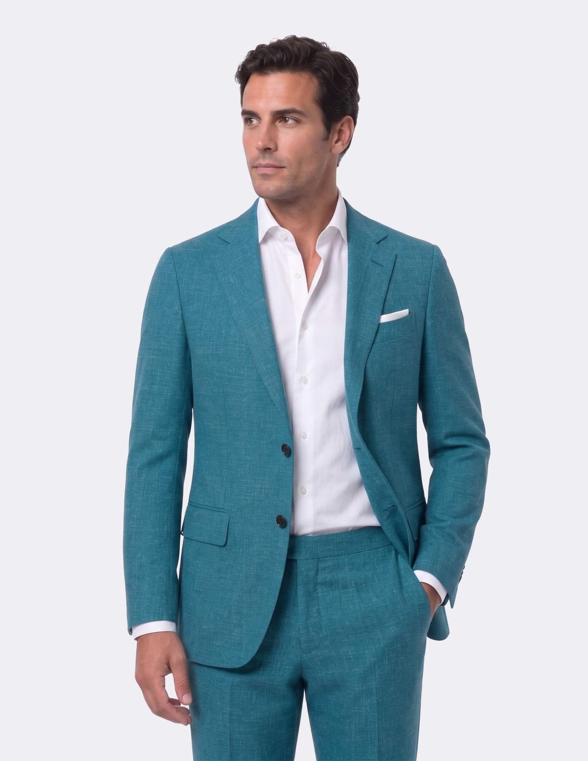 Capri Teal Single Breasted Suit - Samir Bachkami
