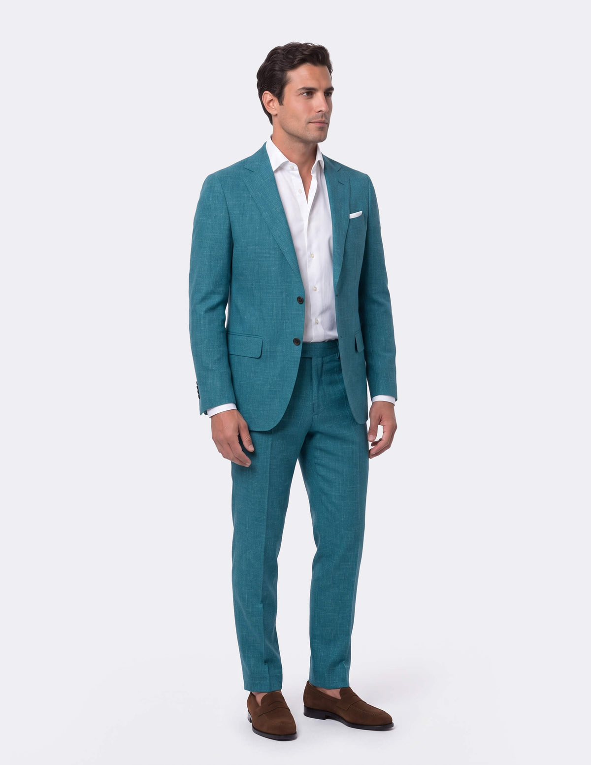 Capri Teal Single Breasted Suit - Samir Bachkami