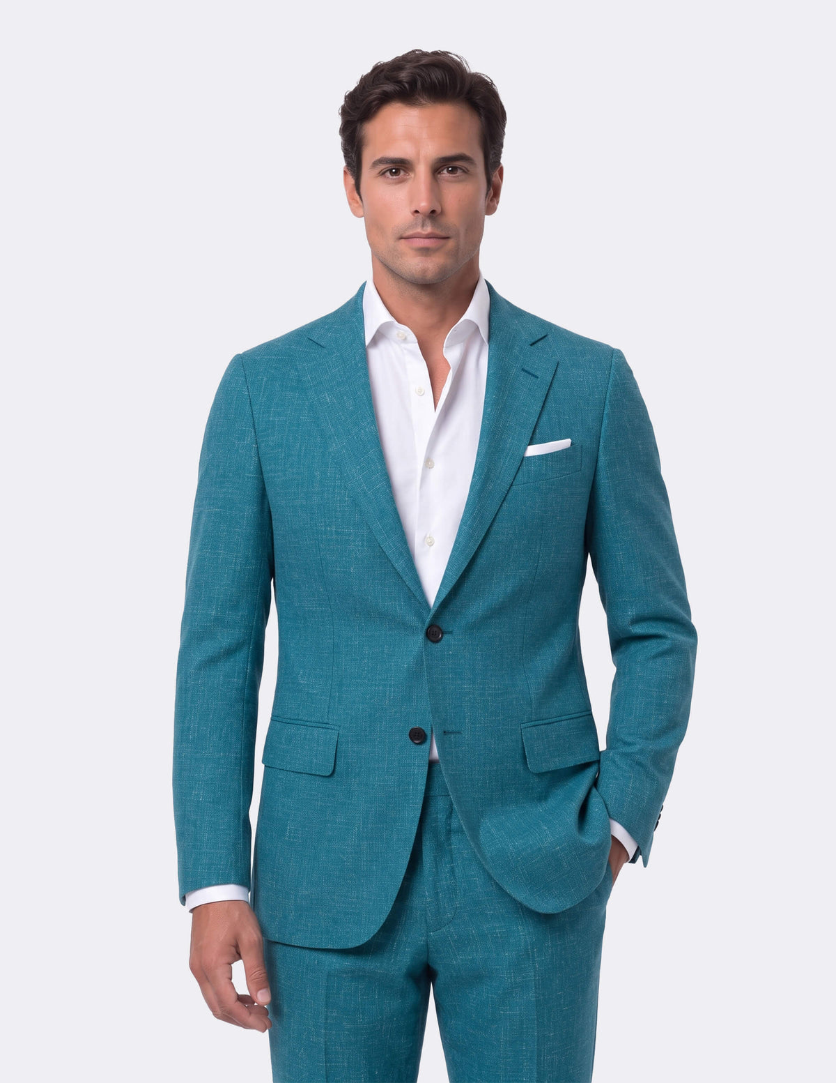 Capri Teal Single Breasted Suit - Samir Bachkami
