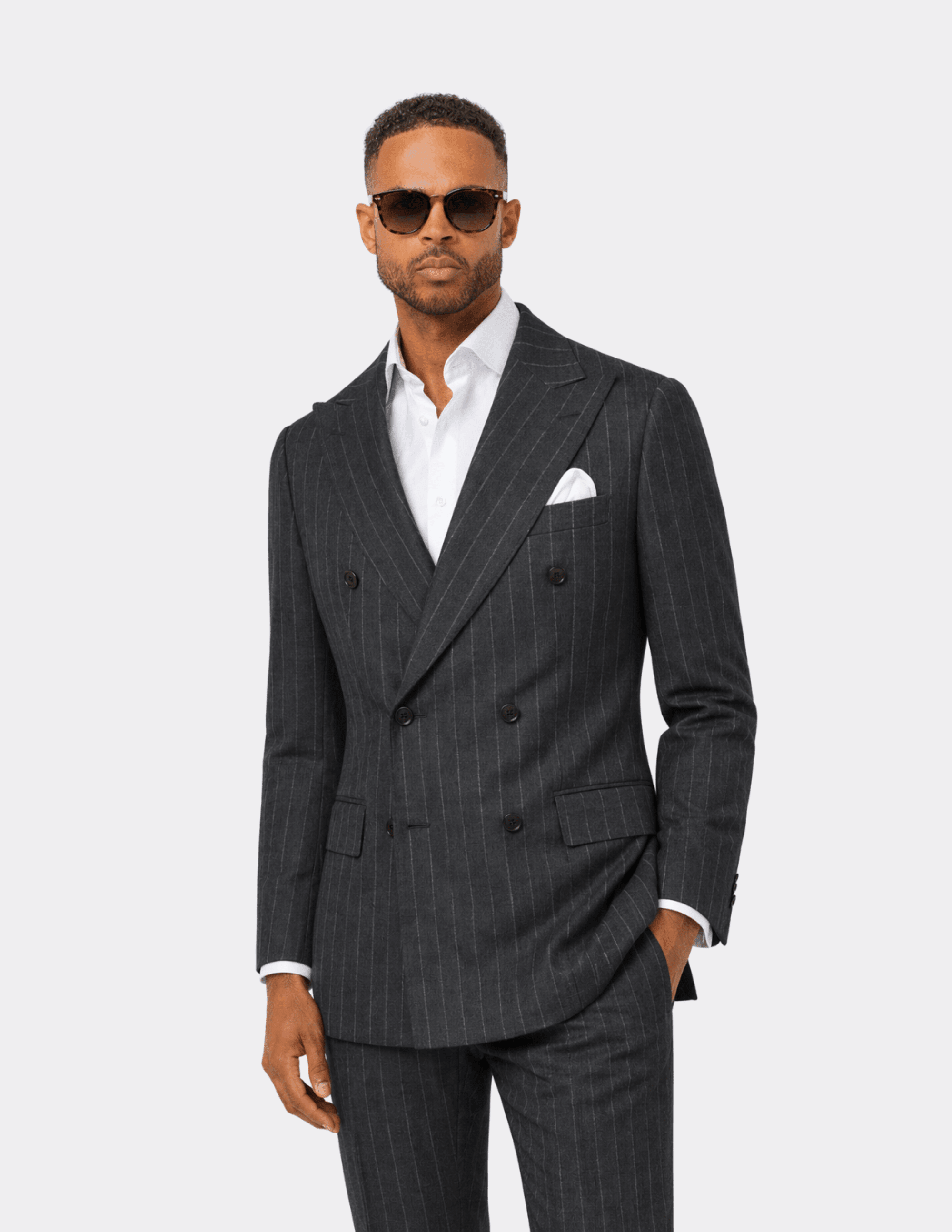 Carbon Royale Double - Breasted Suit - Samir Bachkami
