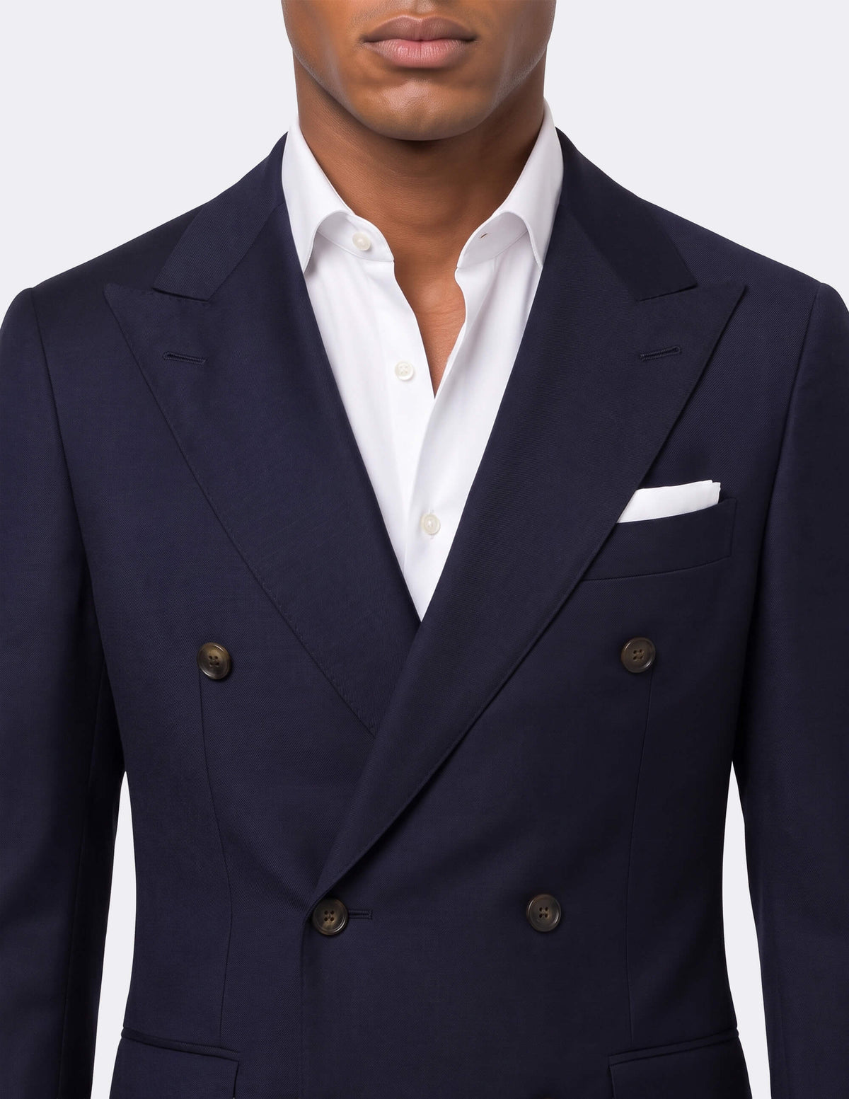 Dark Blue Double Breasted Suit - Samir Bachkami