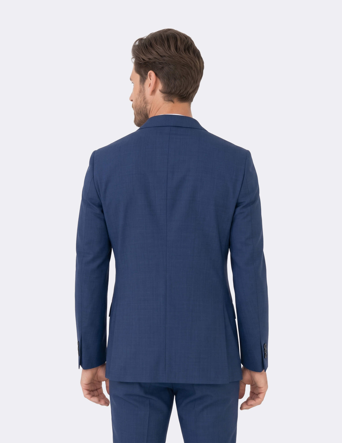 Dark Blue Single Breasted Suit - Samir Bachkami