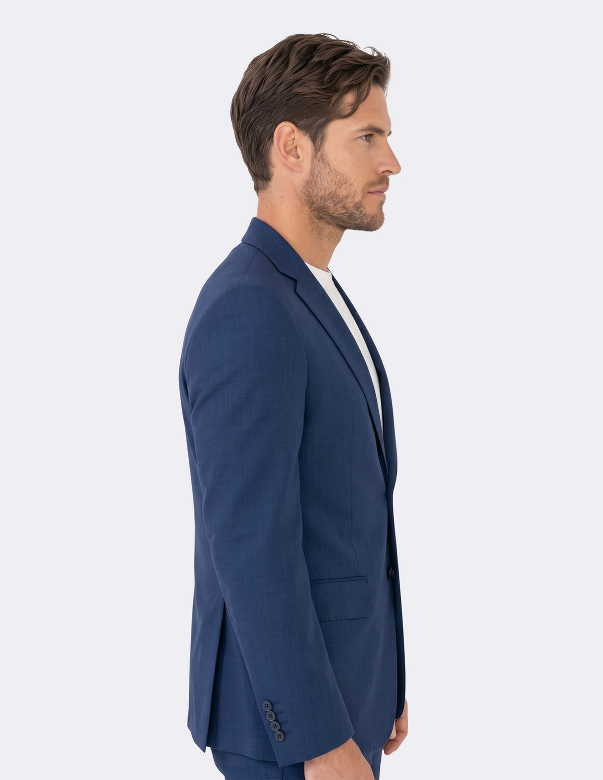 Dark Blue Single Breasted Suit - Samir Bachkami