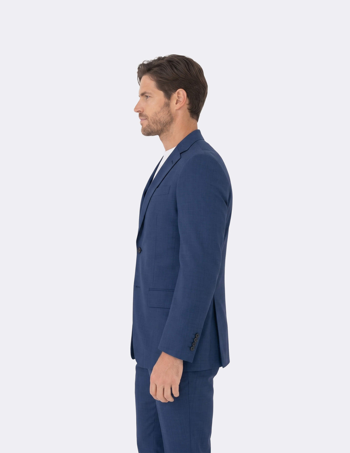 Dark Blue Single Breasted Suit - Samir Bachkami