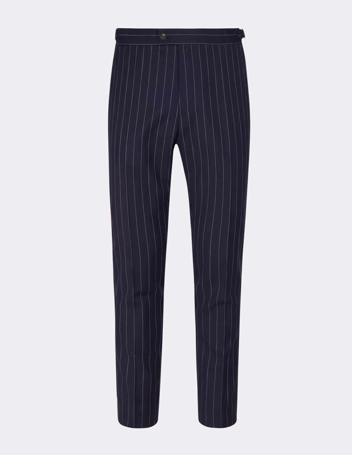 Dark Blue White Stripes Wool Double Breasted Suit - Samir Bachkami