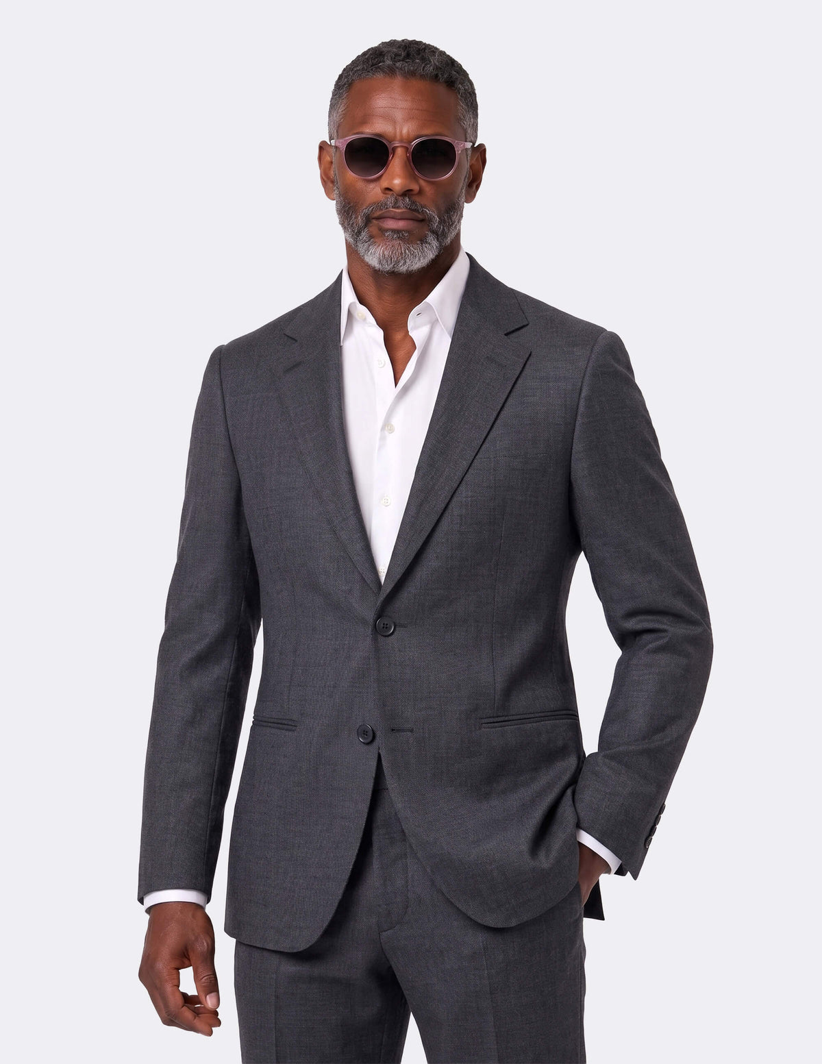 Dark Grey Single Breasted Suit - Samir Bachkami