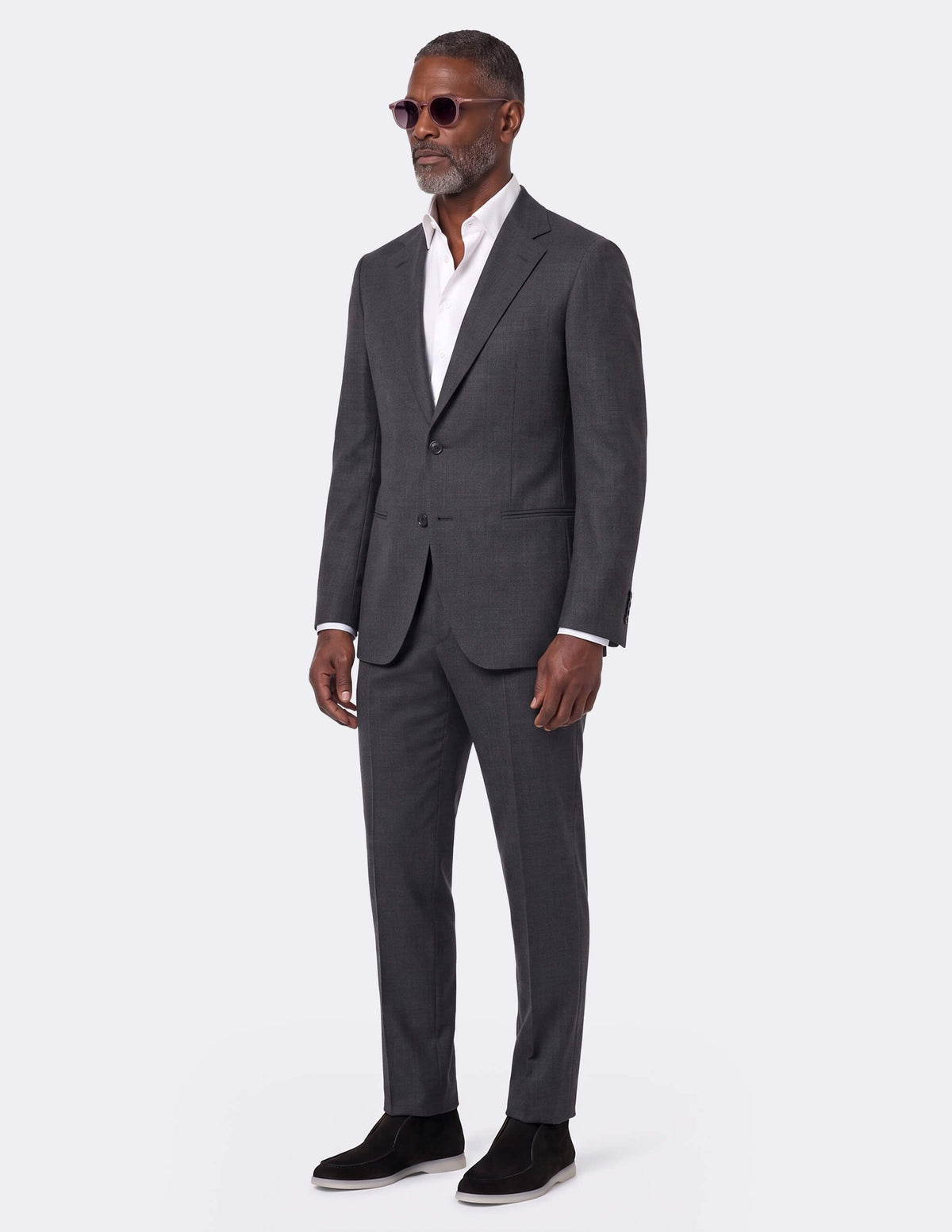 Dark Grey Single Breasted Suit - Samir Bachkami
