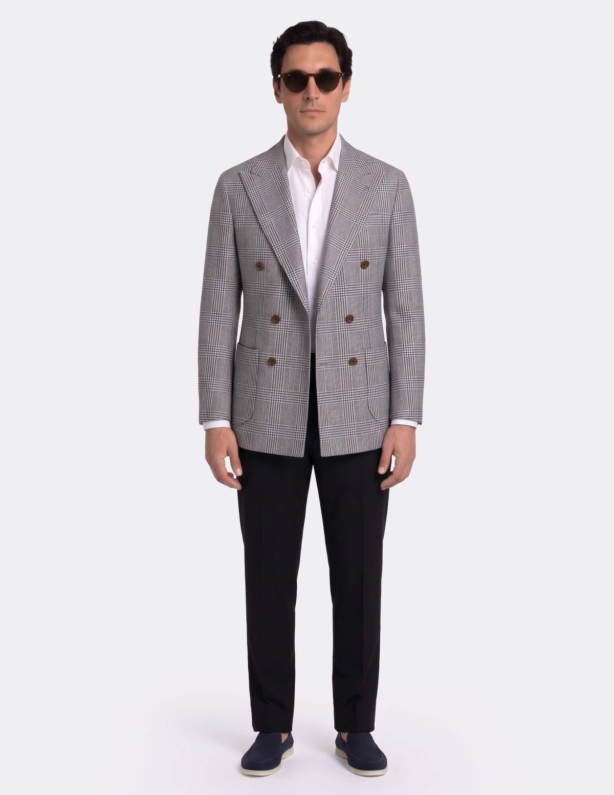 Deauville Check Double Breasted Jacket - Samir Bachkami