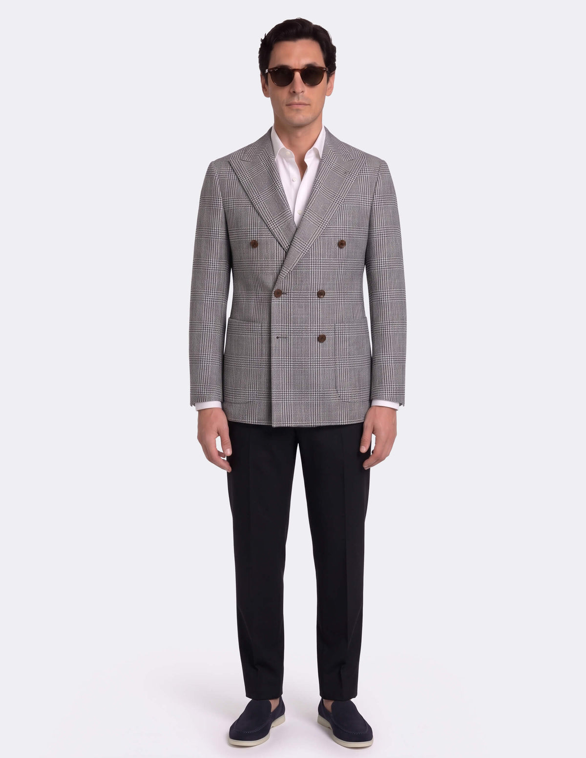 Deauville Check Double Breasted Jacket - Samir Bachkami