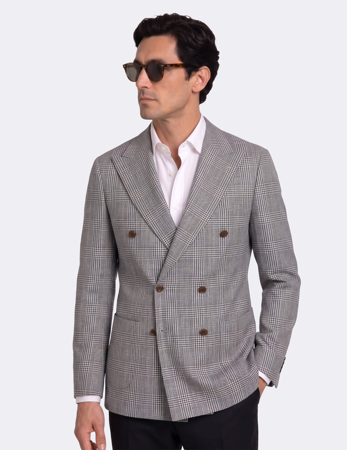 Deauville Check Double Breasted Jacket - Samir Bachkami