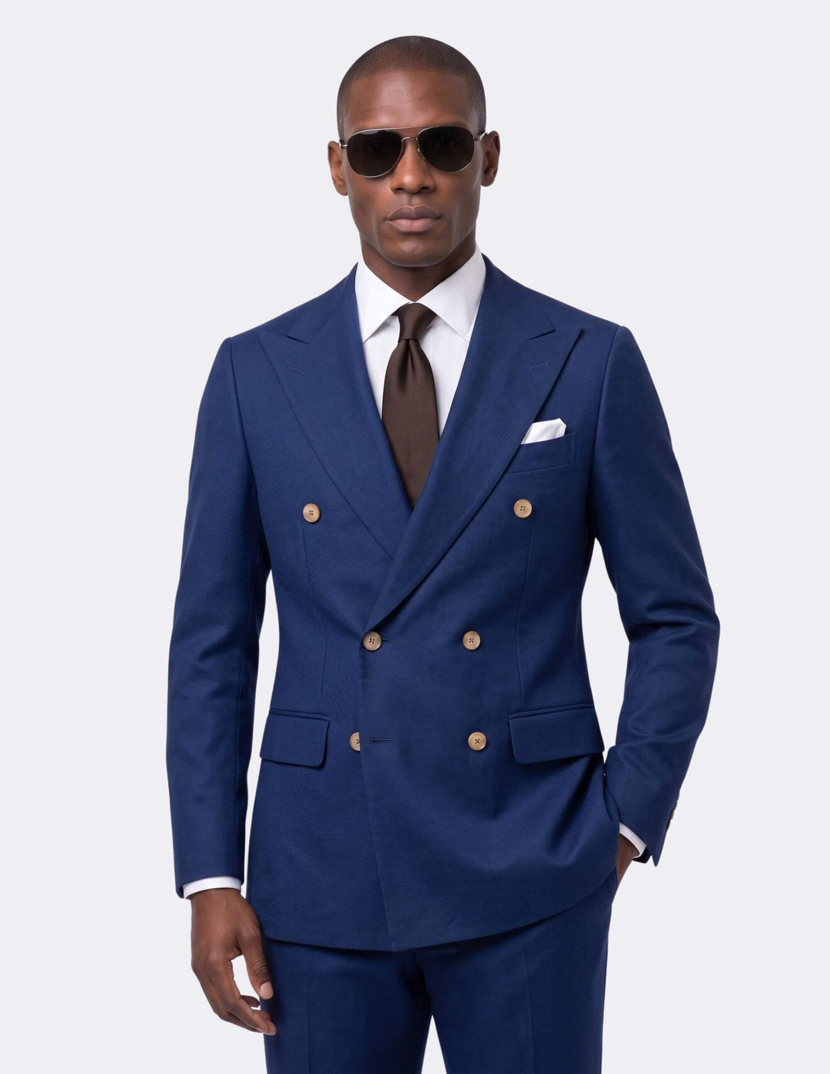 Florence Royal Blue Double-Breasted Suit - Samir Bachkami