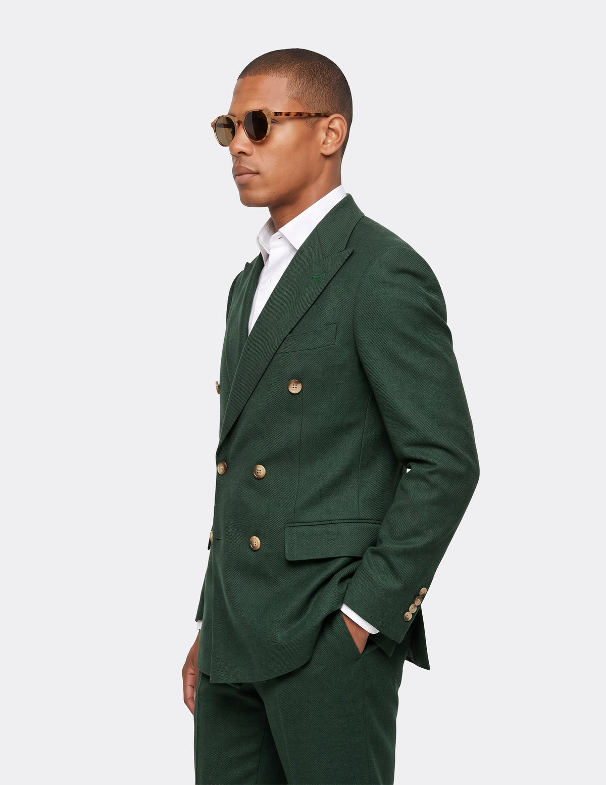 Forest Green Torino Double-Breasted Suit - Samir Bachkami
