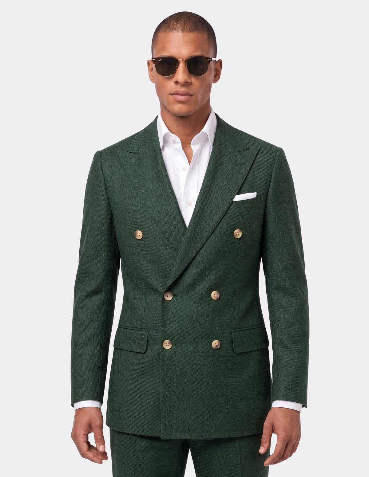 Forest Green Torino Double-Breasted Suit - Samir Bachkami