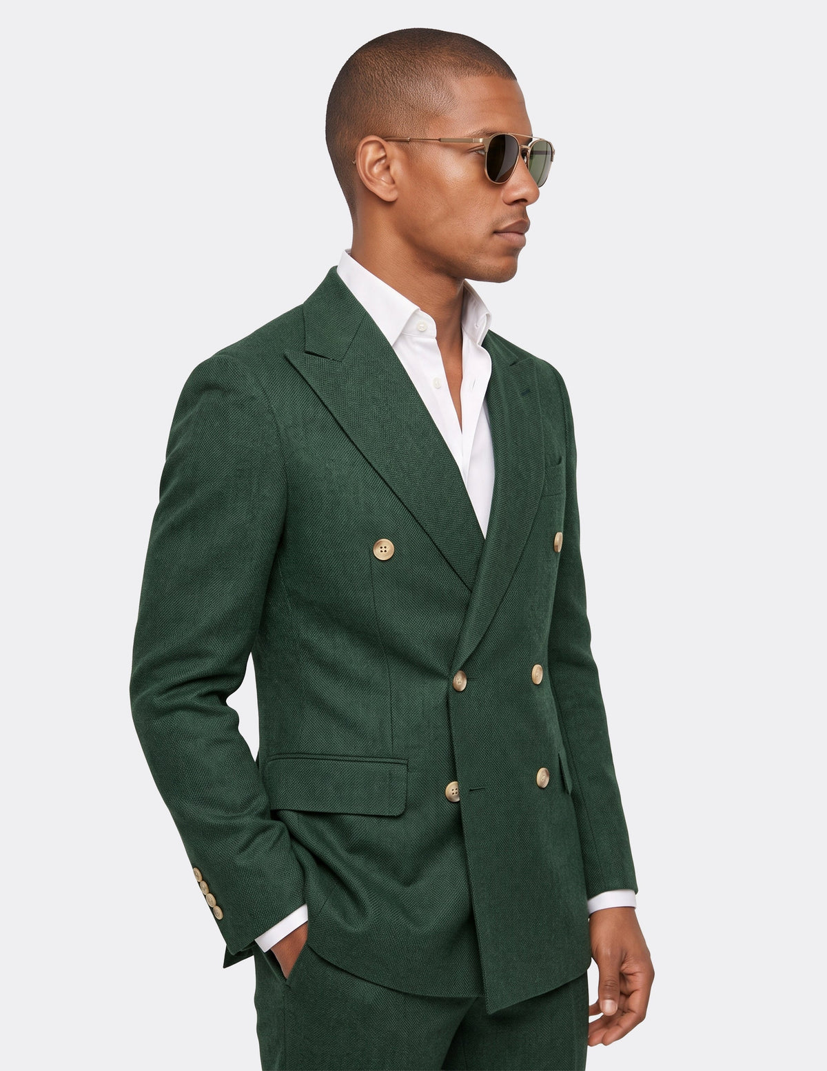 Forest Green Torino Double-Breasted Suit - Samir Bachkami