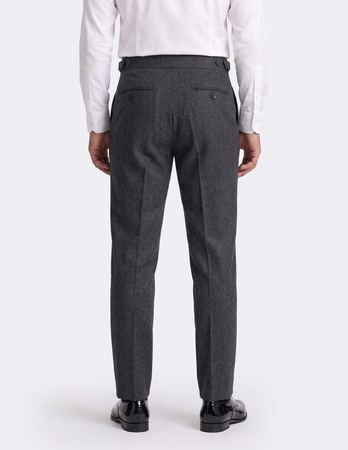 Grey Wool Trousers Double Button - Samir Bachkami