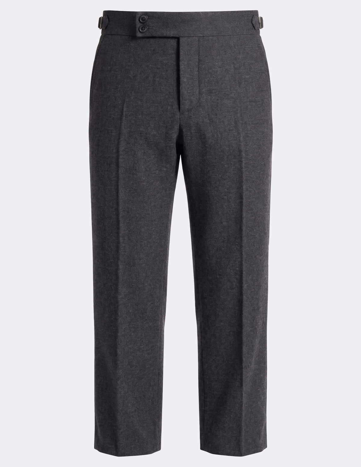 Grey Wool Trousers Double Button - Samir Bachkami