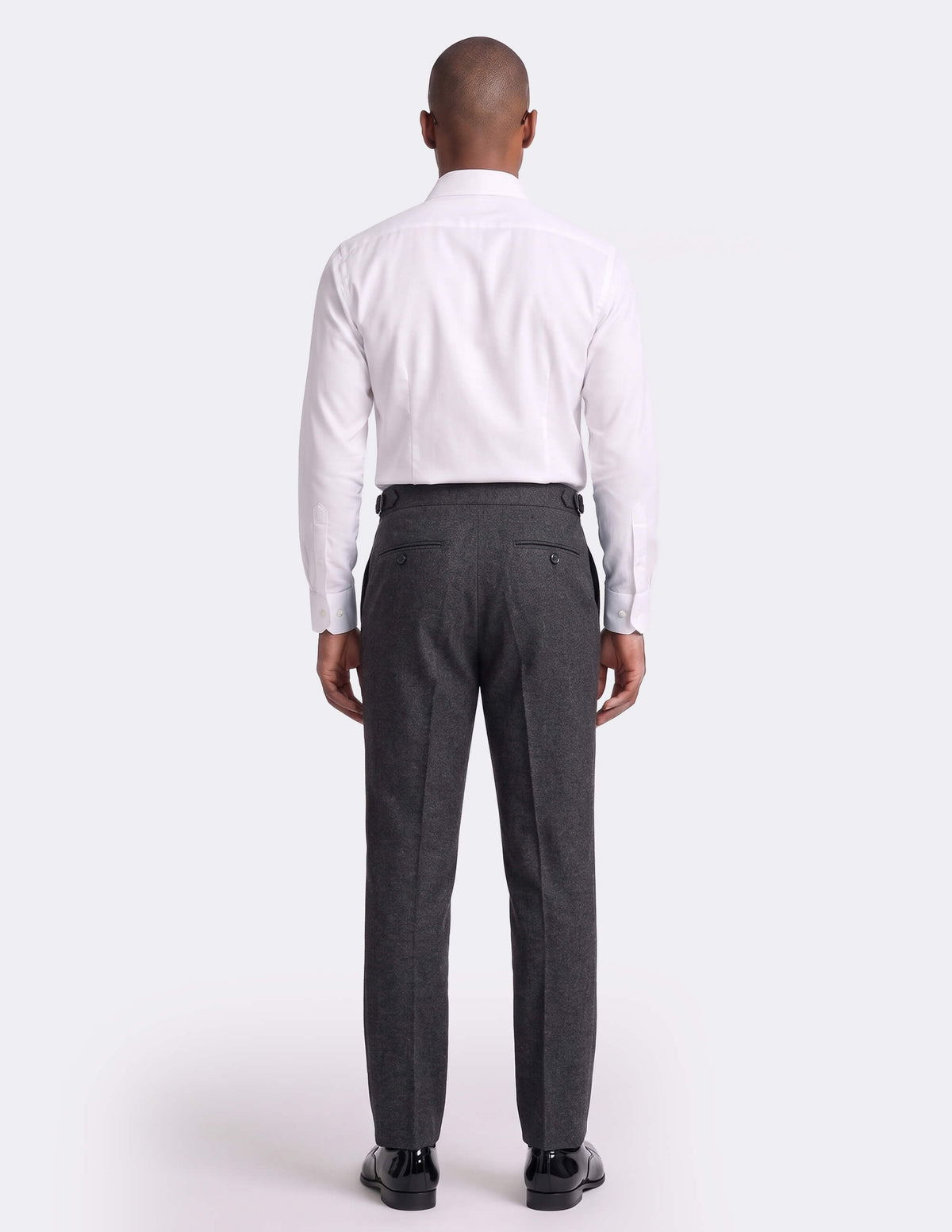 Grey Wool Trousers Double Button - Samir Bachkami