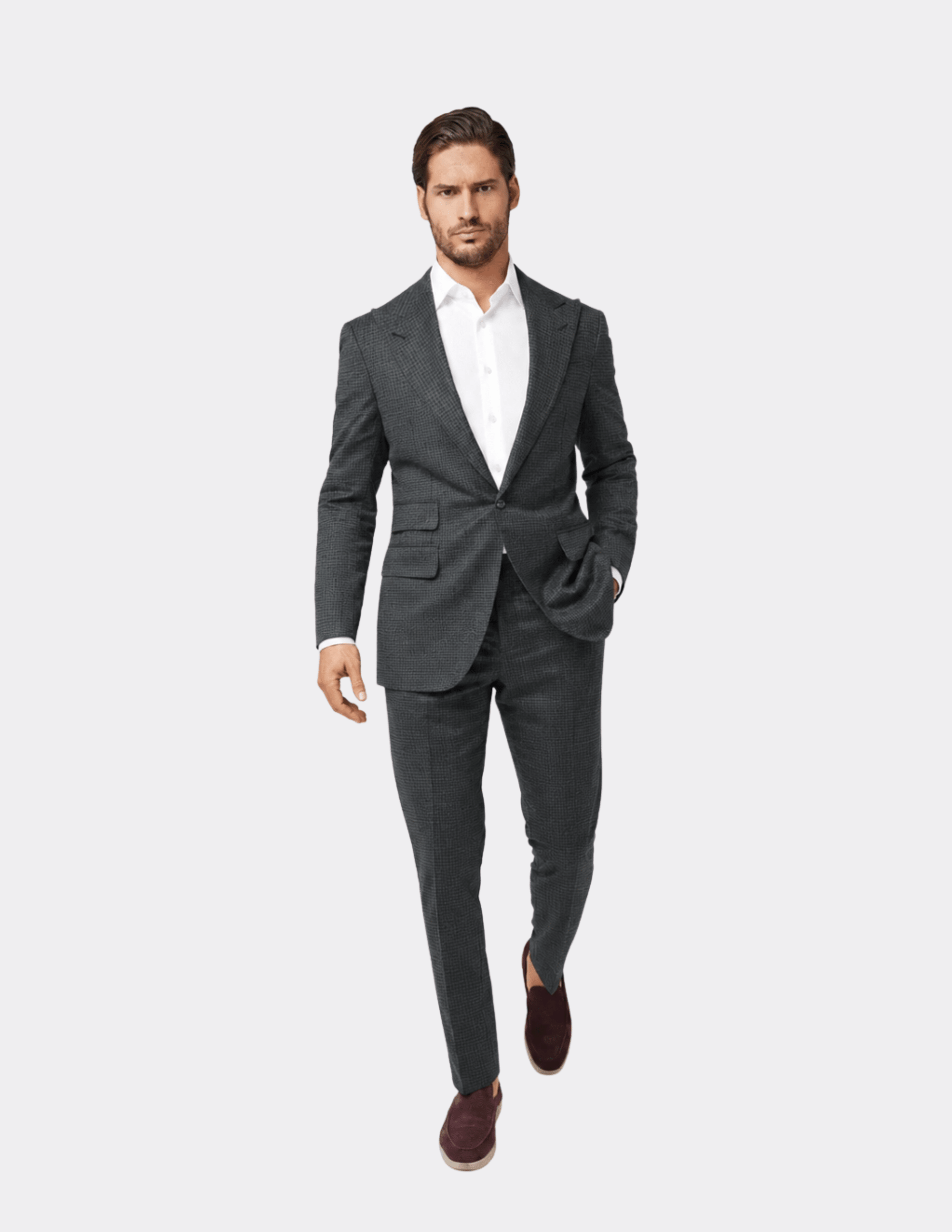 Hudson Graphite Tailored Suit - Samir Bachkami