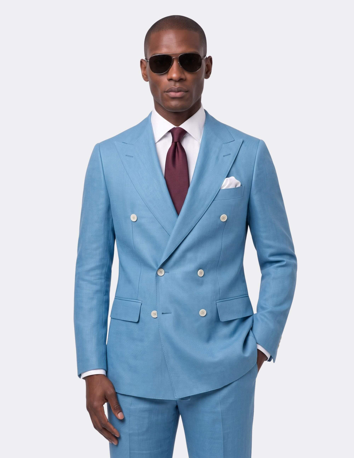 Bleu de Provence Double-Breasted Suit