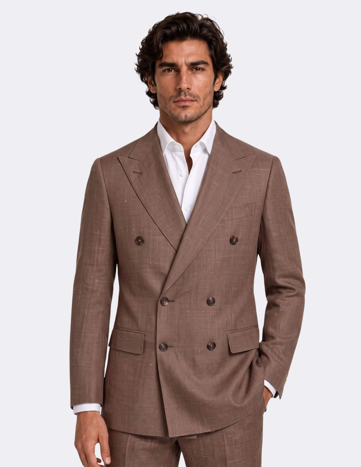 The Brunello Mocha Double-Breasted Suit