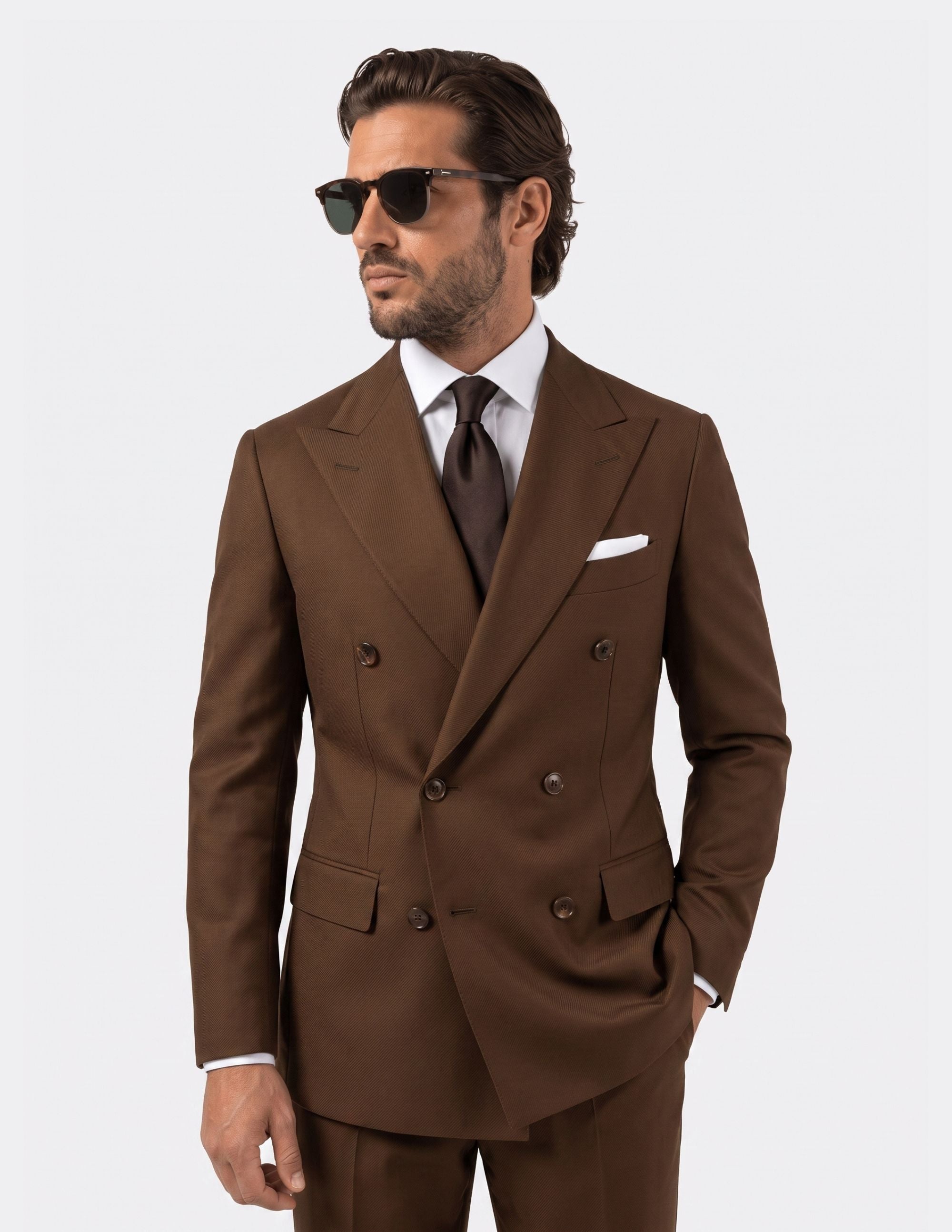 Terra di Noce Double-Breasted Suit