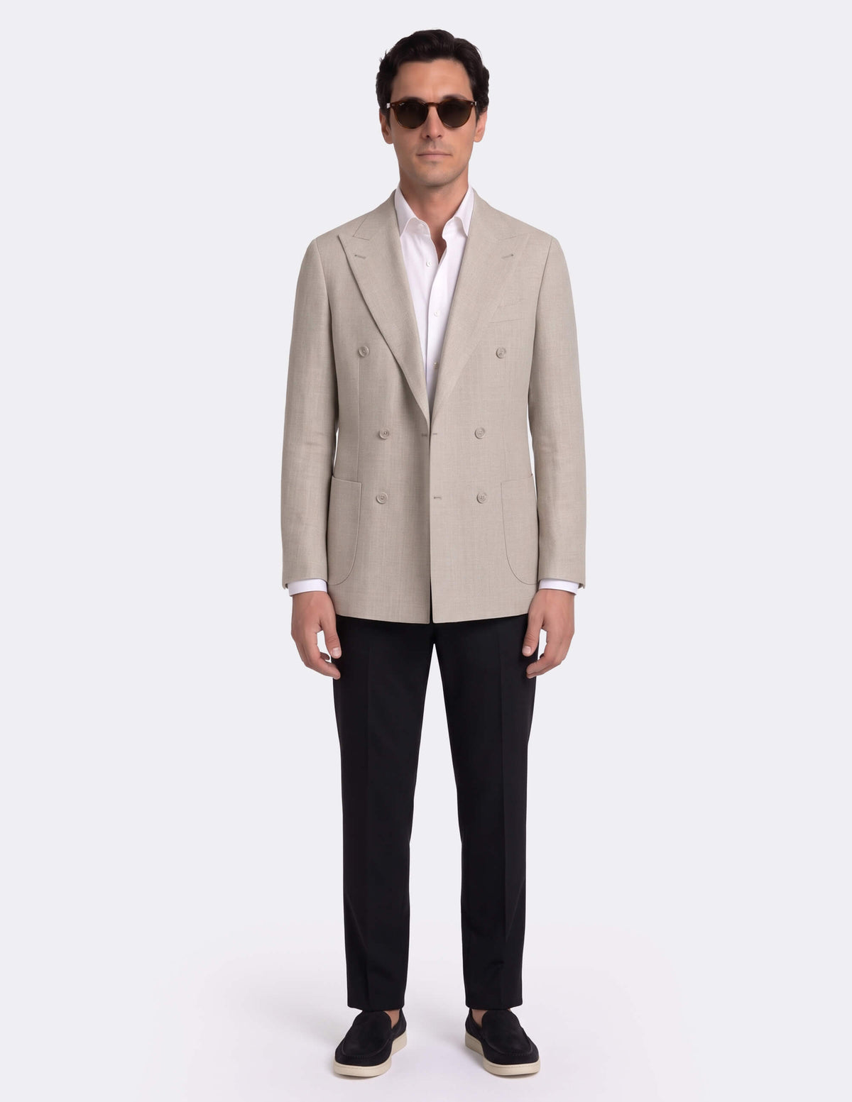 Montclair Beige Double Breasted Jacket - Samir Bachkami