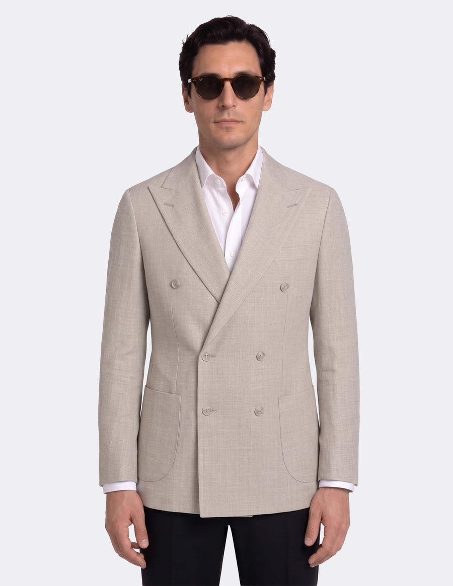 Montclair Beige Double Breasted Jacket