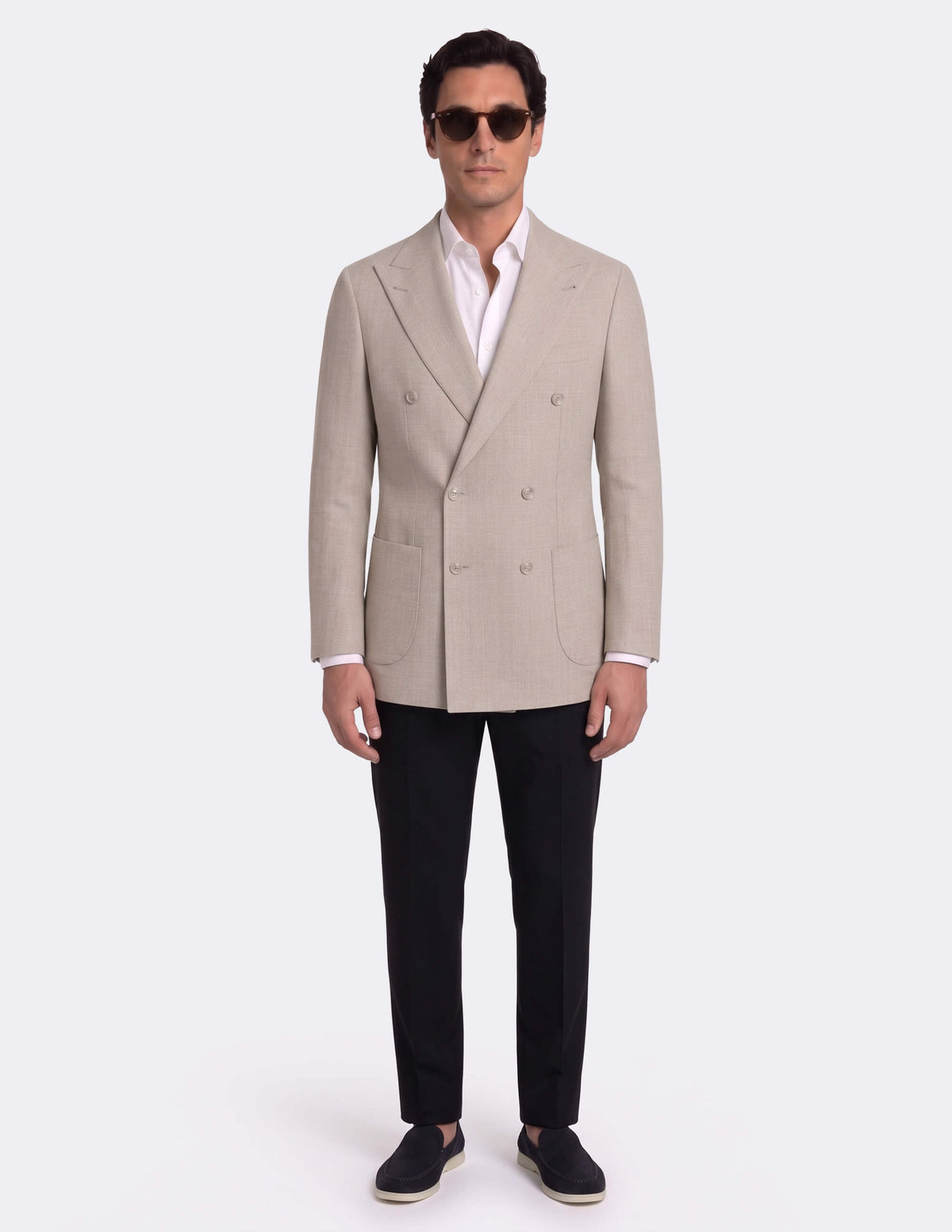 Montclair Beige Double Breasted Jacket - Samir Bachkami