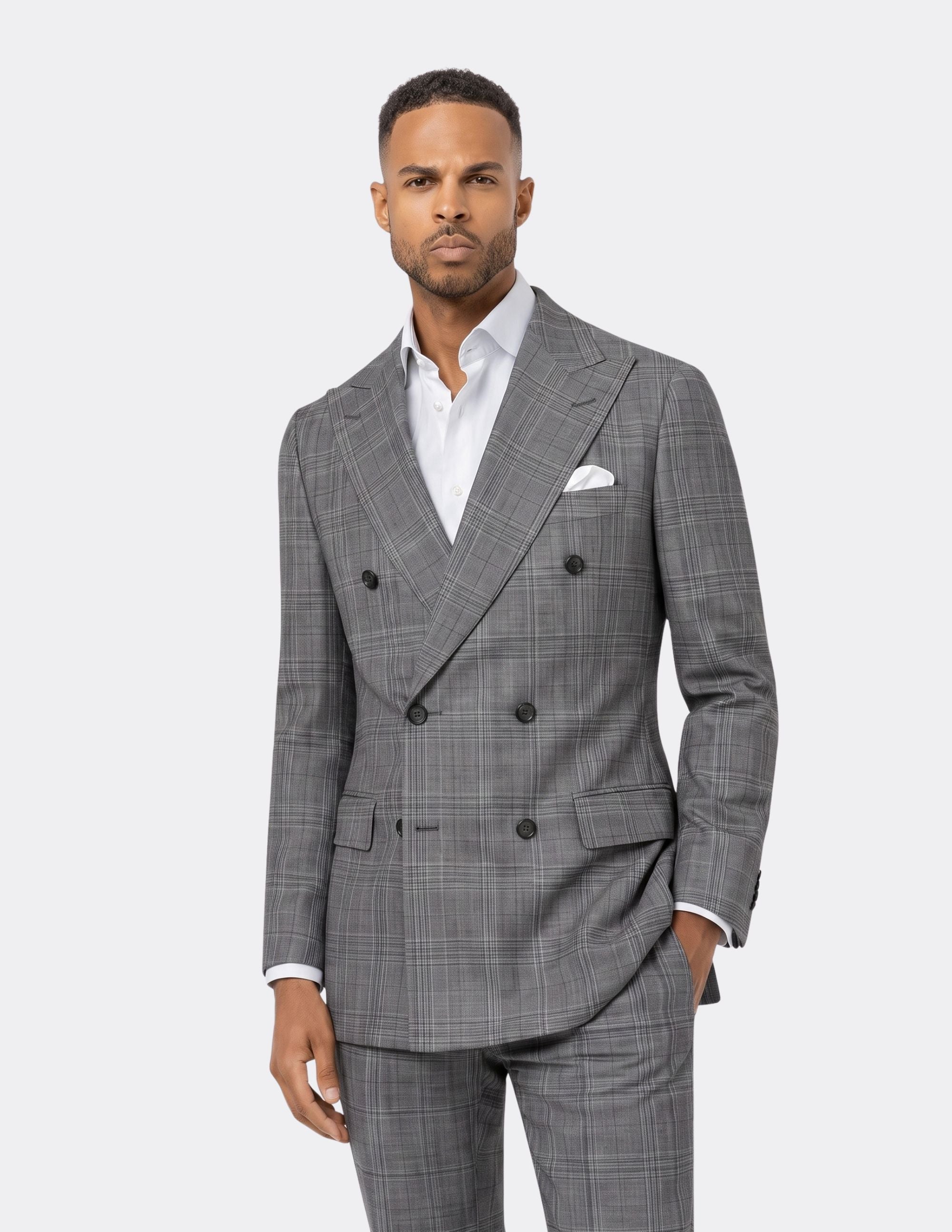 Monte Carlo Grey Double Breasted Suit - Samir Bachkami