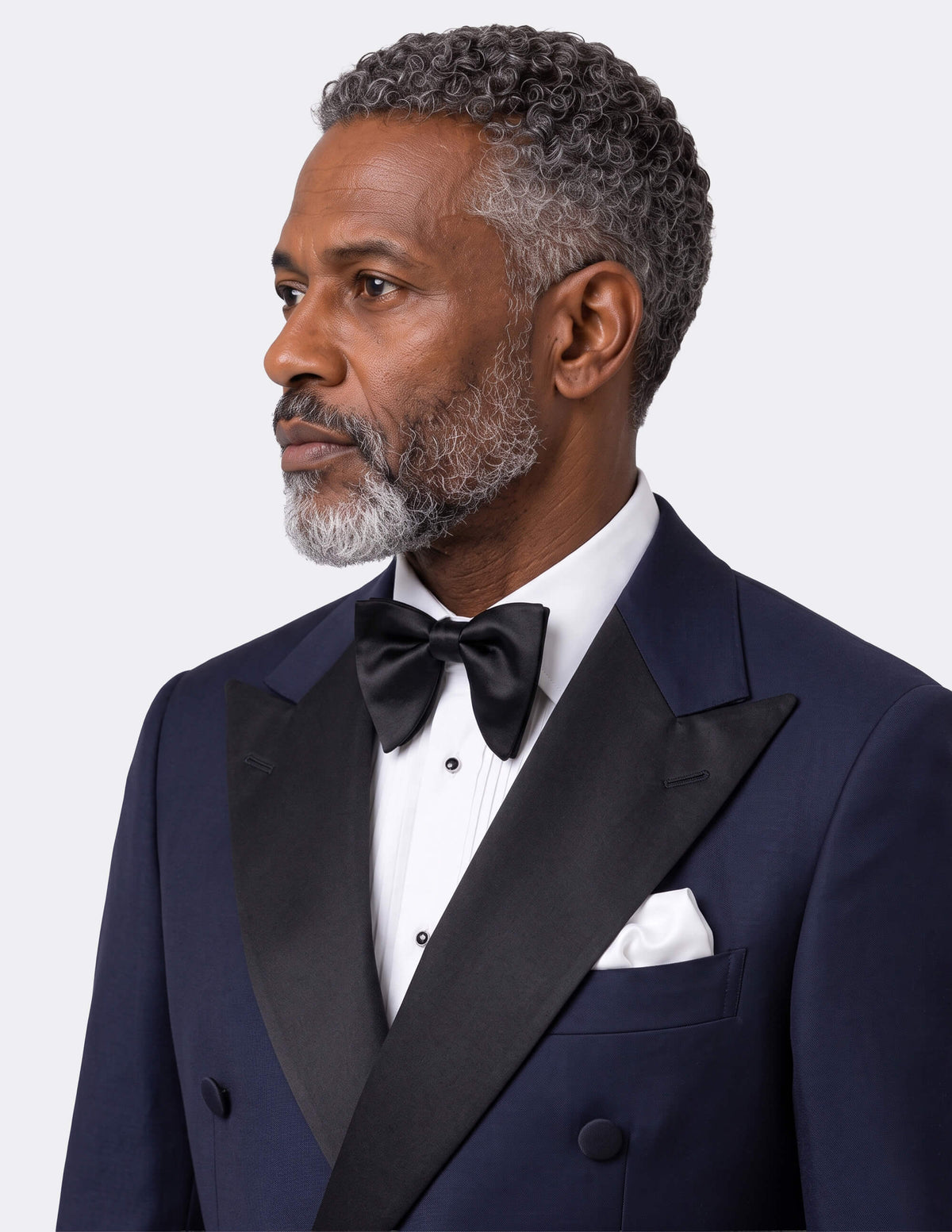 Navy Double Breasted Tuxedo - Samir Bachkami