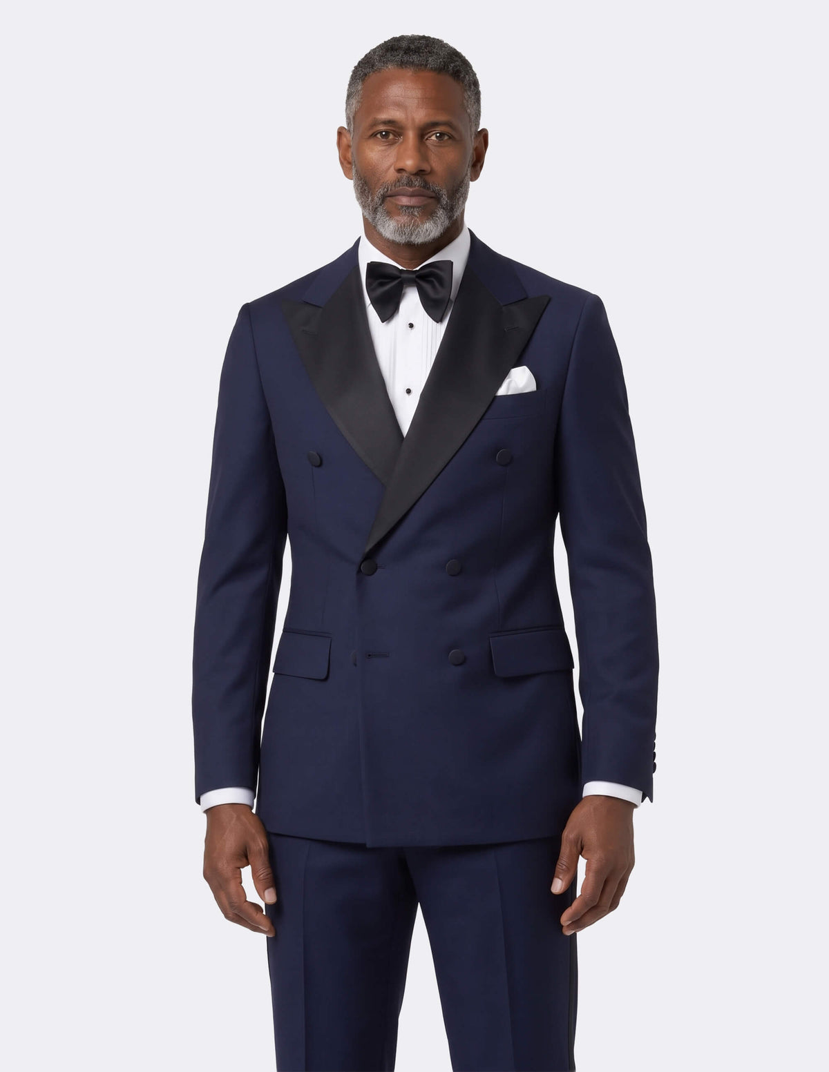 Navy Double Breasted Tuxedo - Samir Bachkami