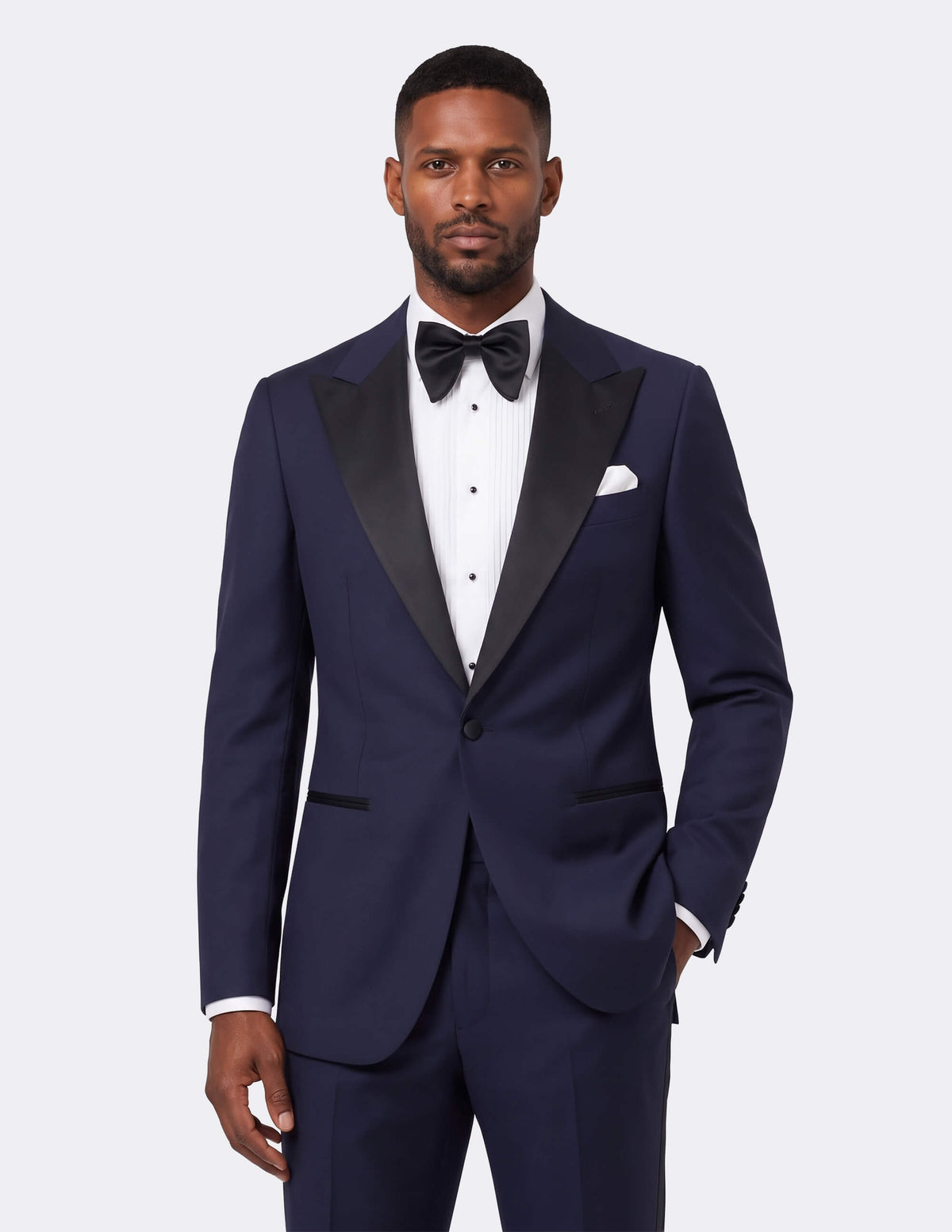 Navy Singe-Breasted Tuxedo - Samir Bachkami