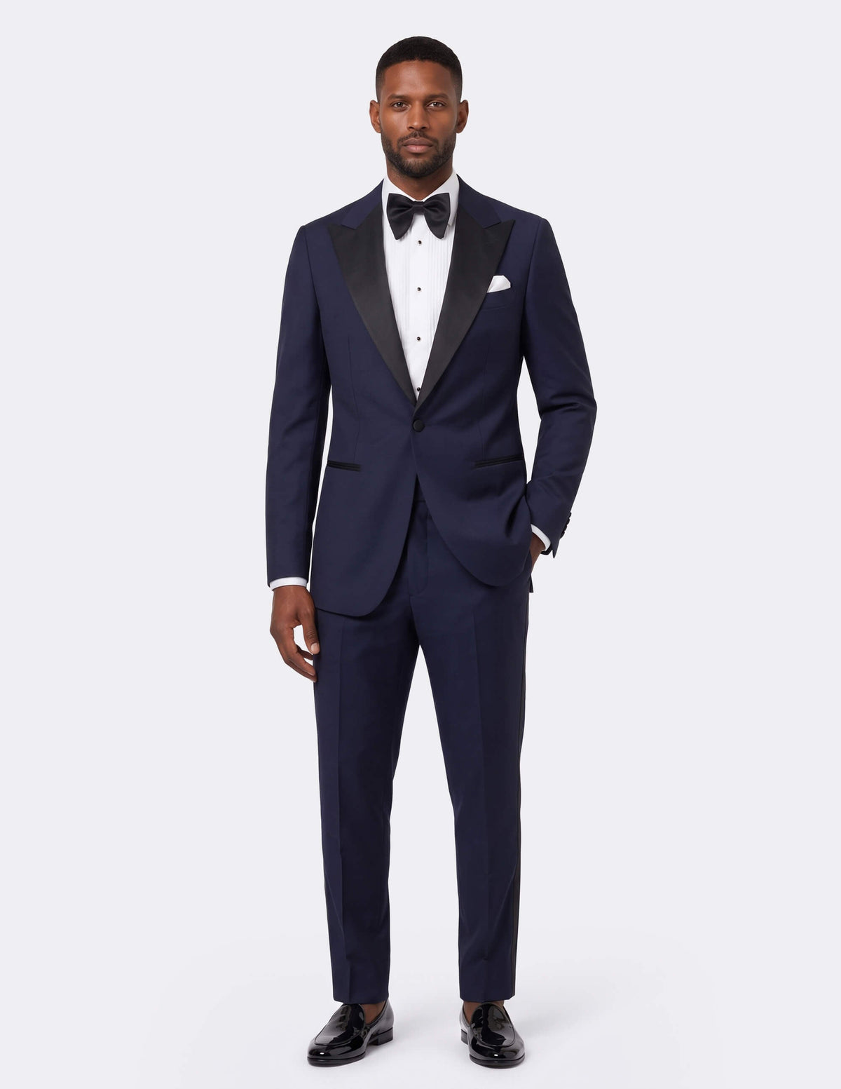Navy Singe-Breasted Tuxedo - Samir Bachkami