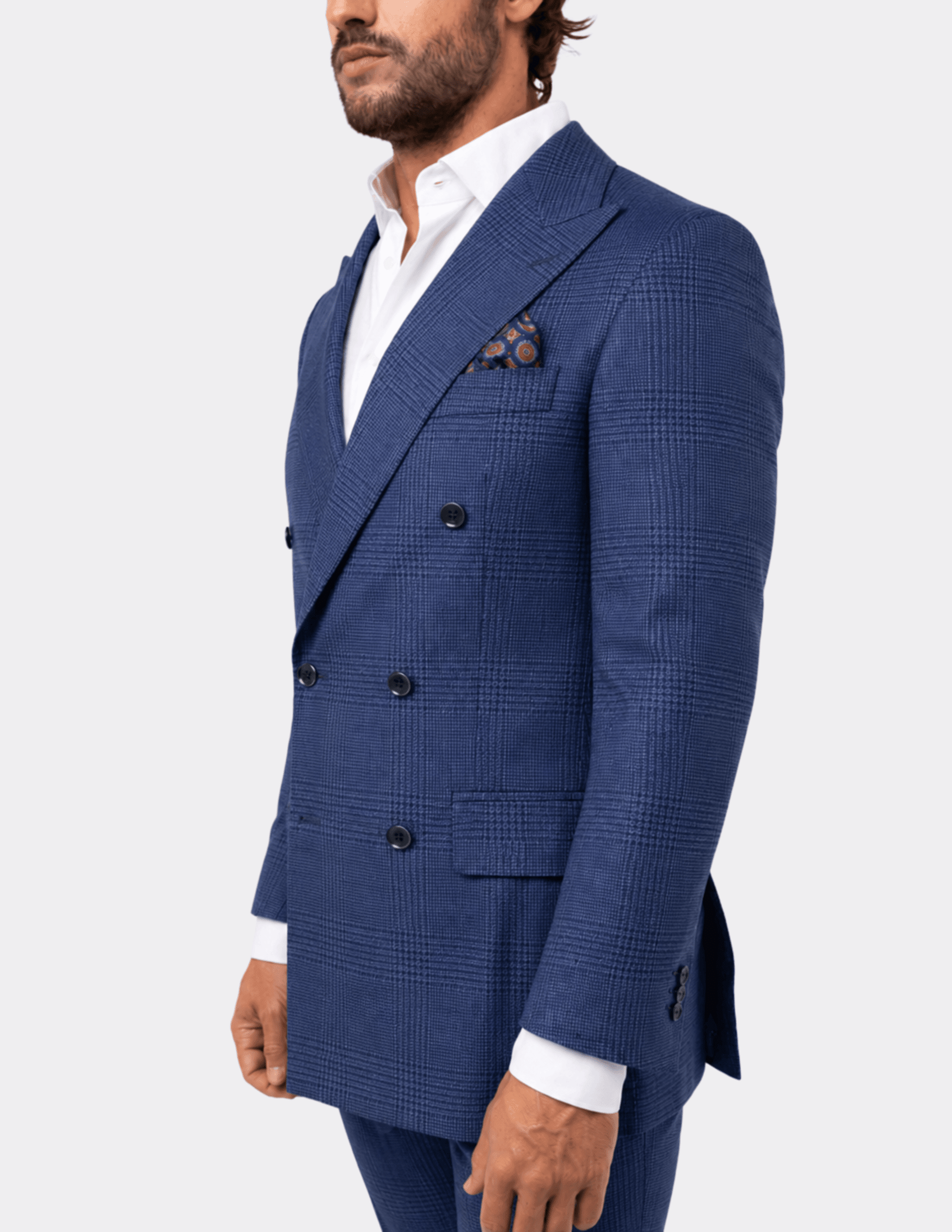 Ravello Blue Double Breasted Suit - Samir Bachkami