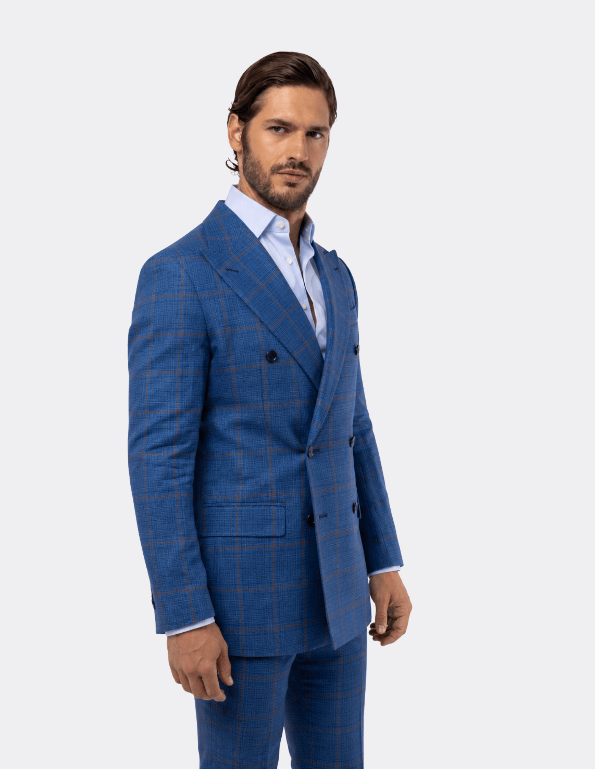 Santorini Check Double - Breasted Suit - Samir Bachkami