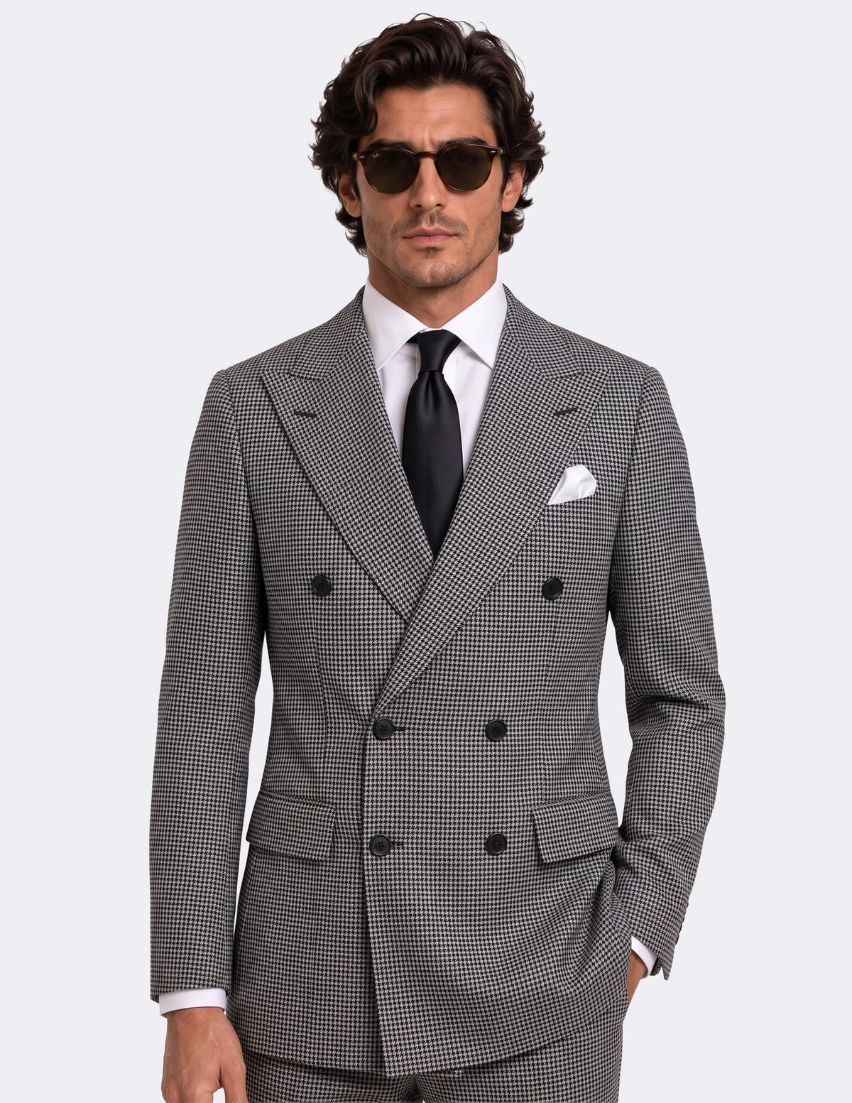 Savile Houndstooth Double Breasted Suit - Samir Bachkami