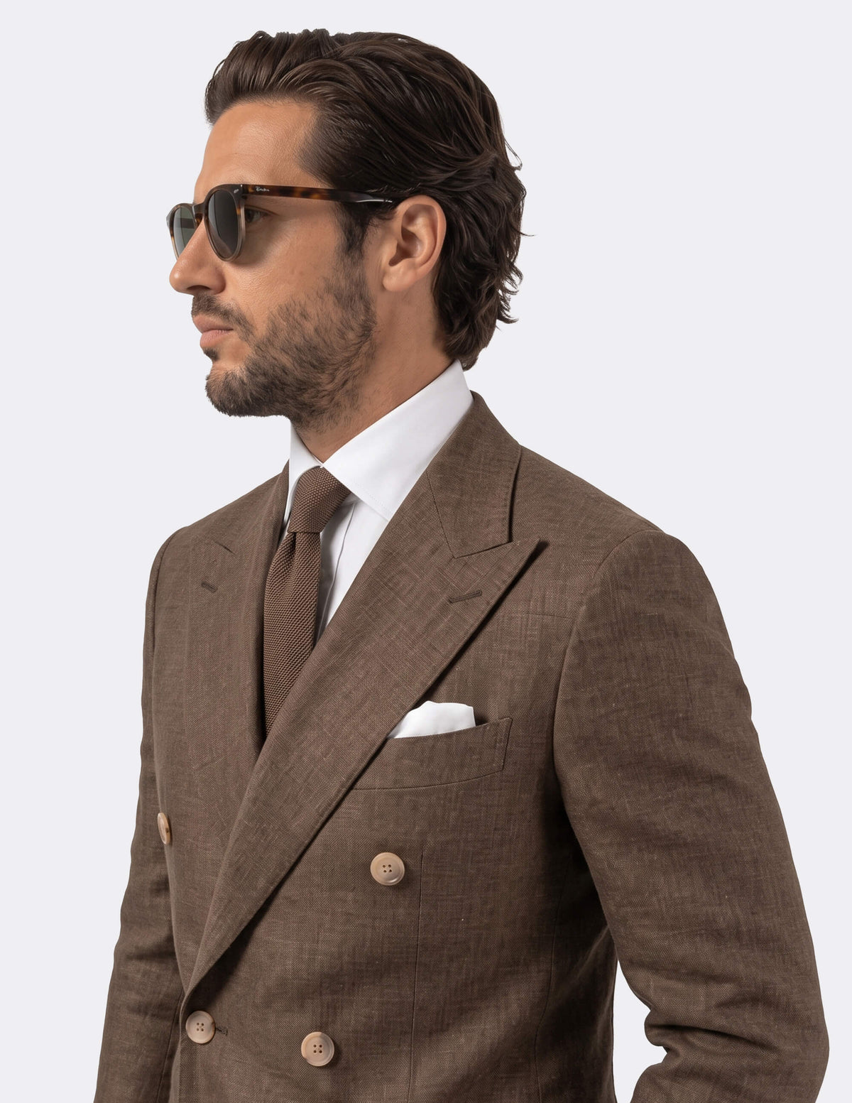 Siena Brown Double-Breasted Suit - Samir Bachkami