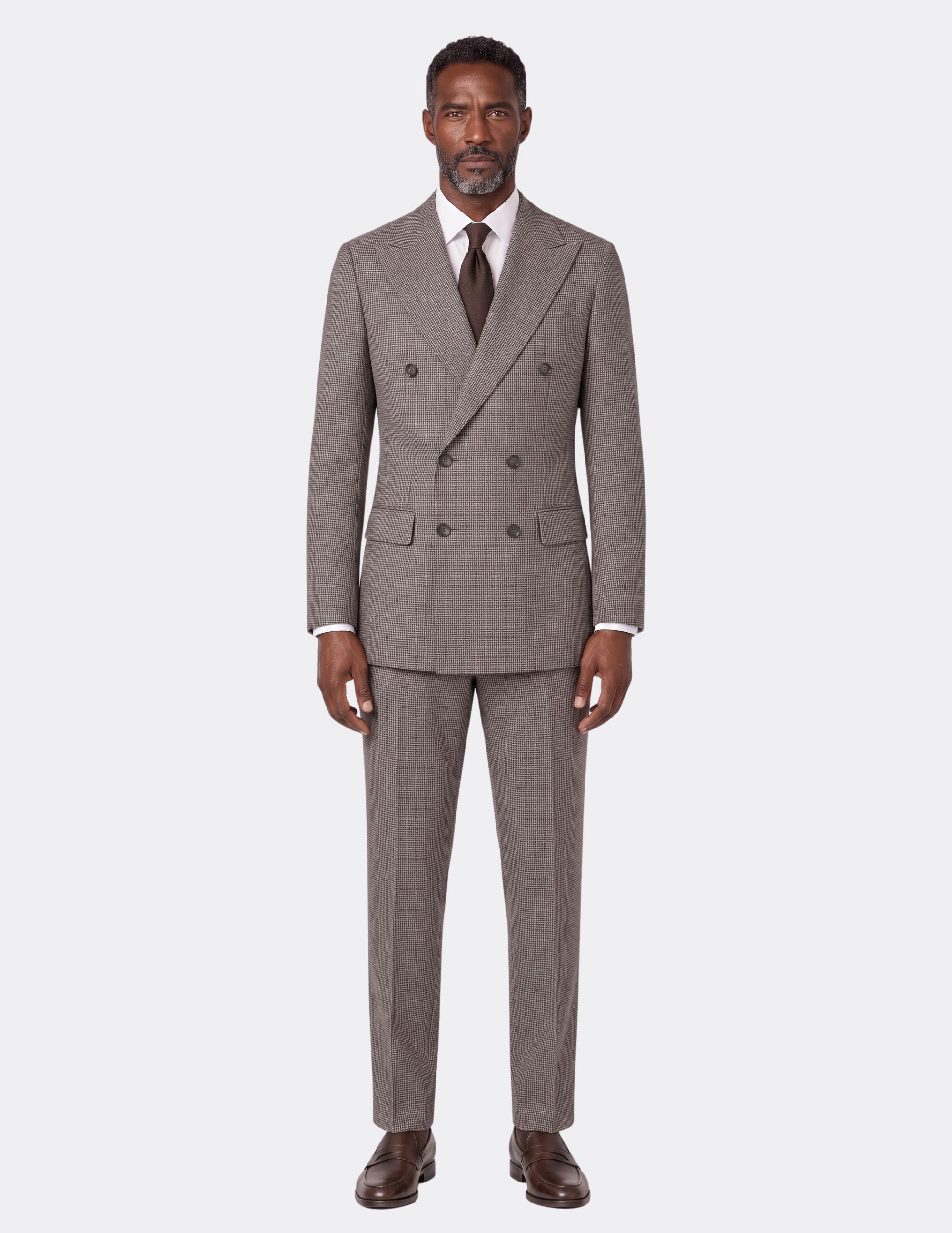 Siena Mocha Double-Breasted Suit - Samir Bachkami