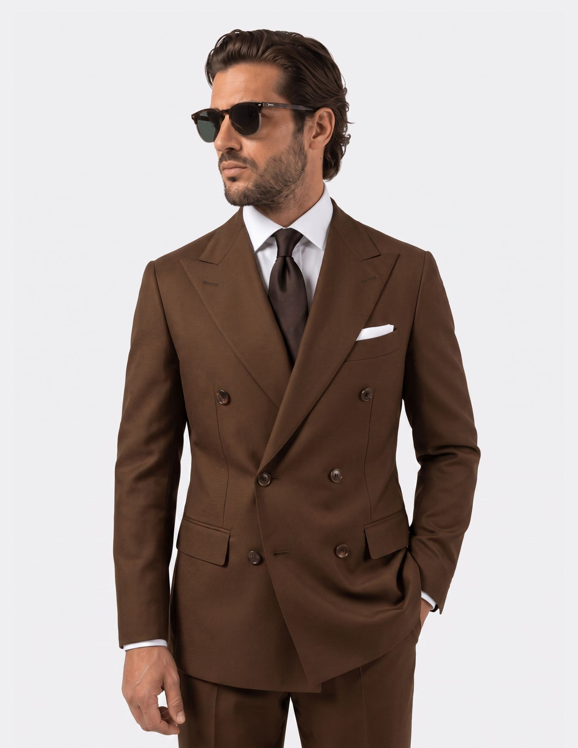 Terra di Noce Double-Breasted Suit - Samir Bachkami