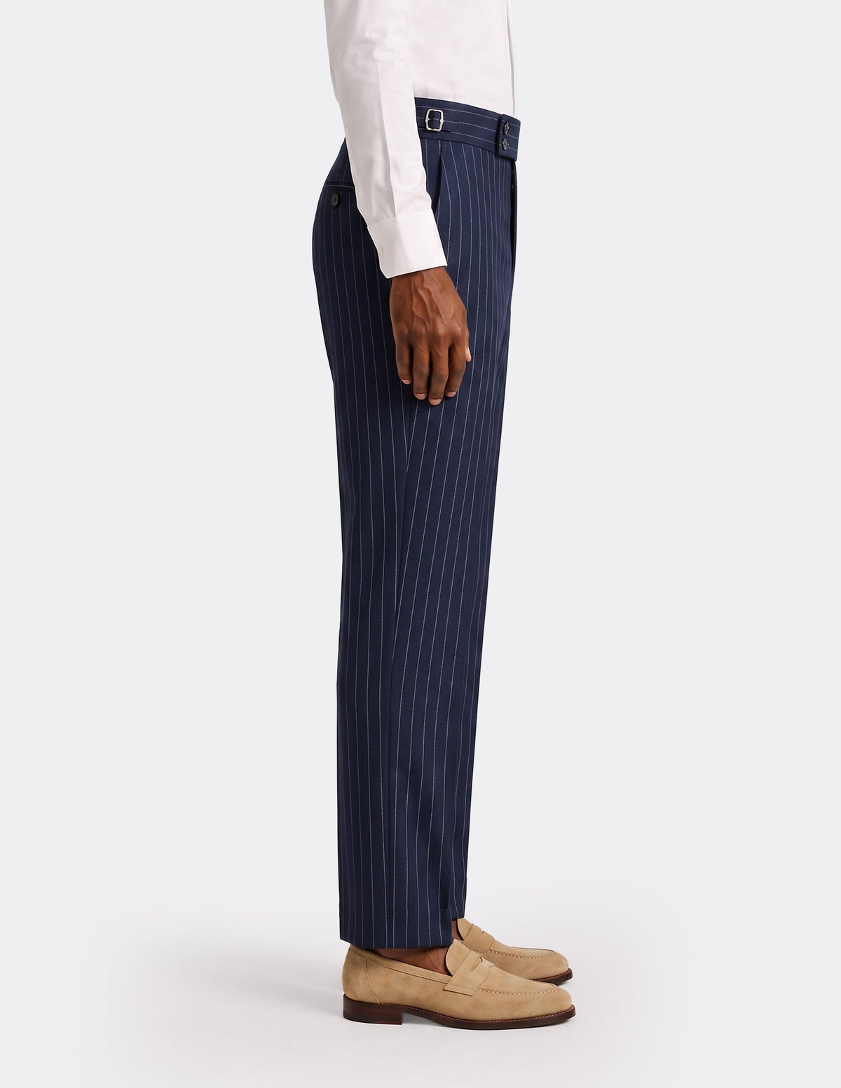 The Asti Navy Pinstripe DB Trousers - Samir Bachkami