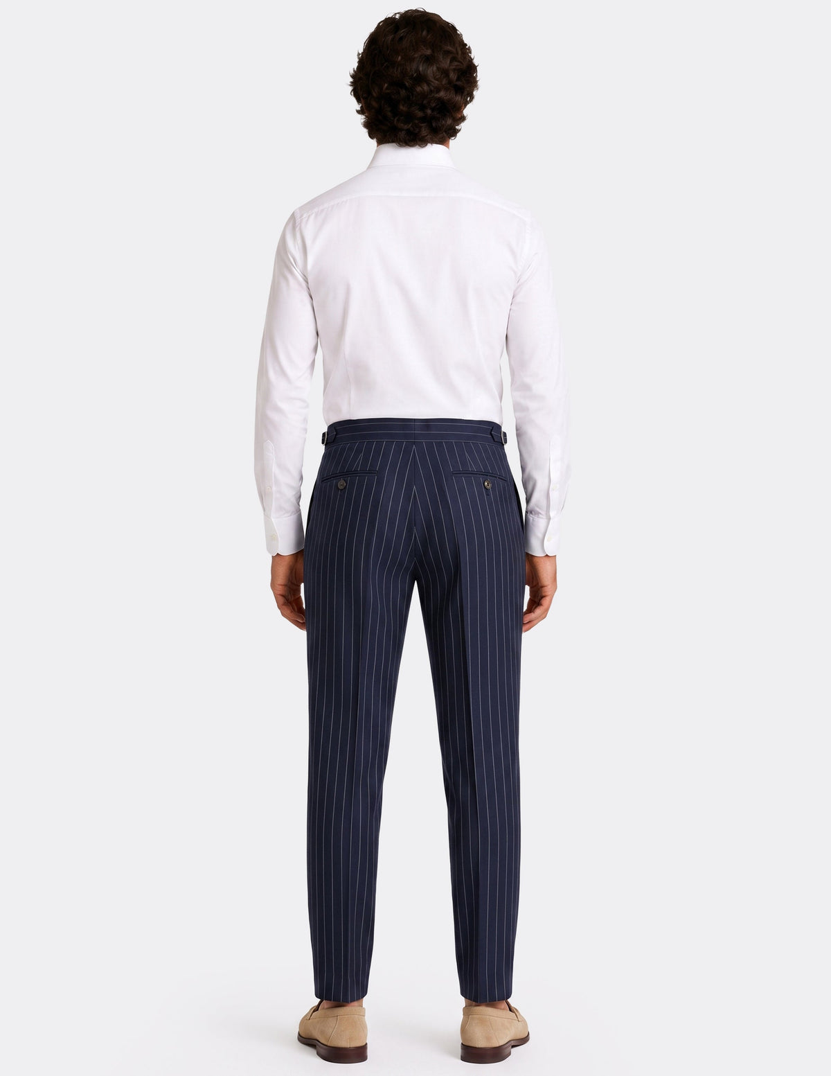 The Asti Navy Pinstripe DB Trousers - Samir Bachkami