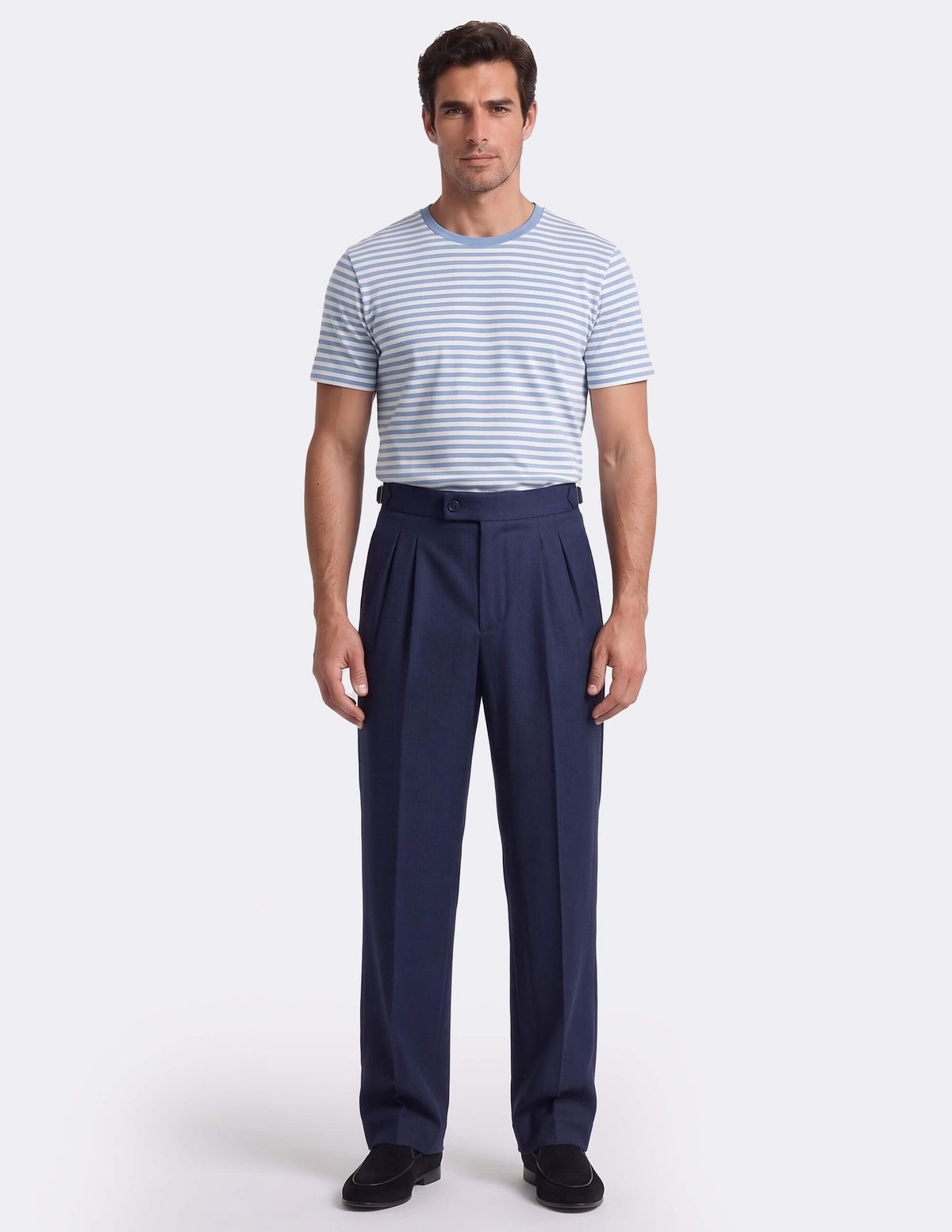 The Azzento Blue Wide-Leg Trousers - Samir Bachkami