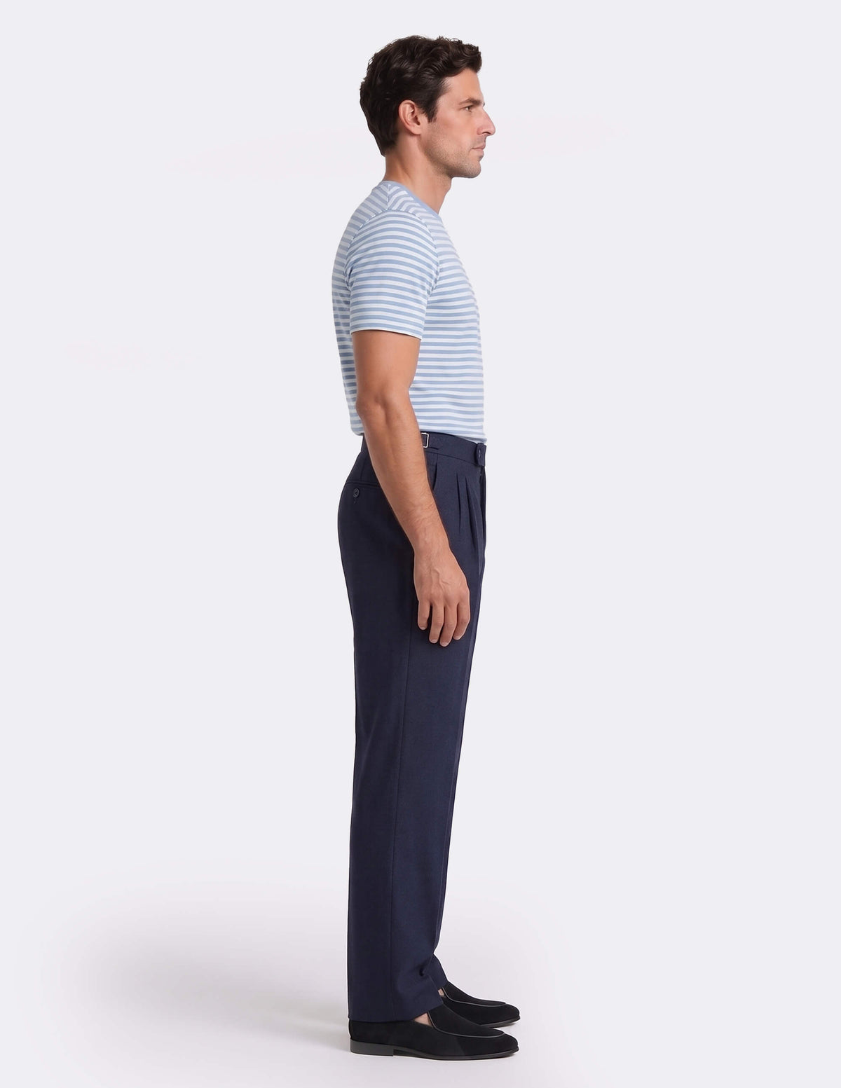 The Azzento Blue Wide-Leg Trousers - Samir Bachkami