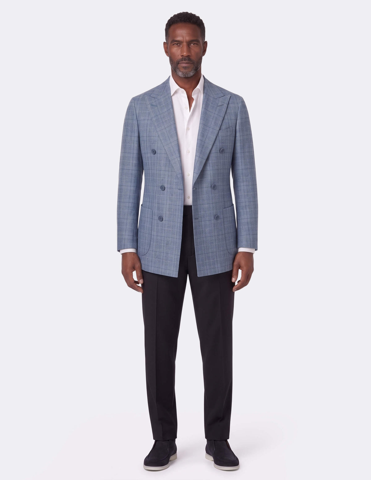 The Bruma Celeste Double-Breasted Jacket - Samir Bachkami