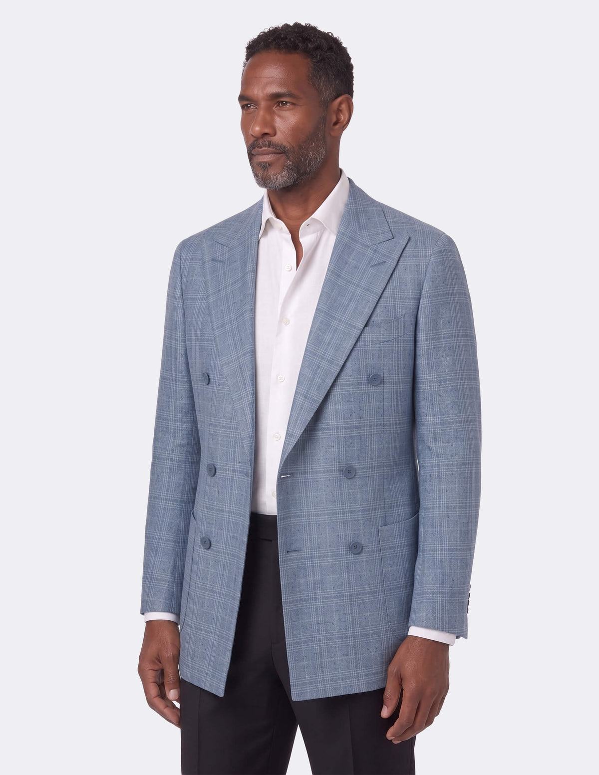 The Bruma Celeste Double-Breasted Jacket - Samir Bachkami
