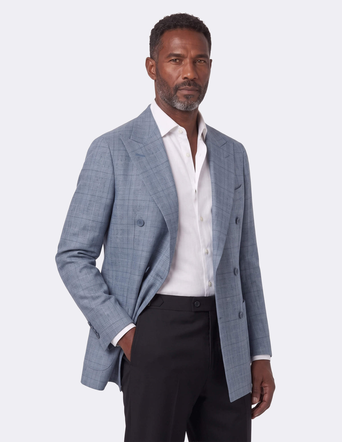The Bruma Celeste Double-Breasted Jacket - Samir Bachkami