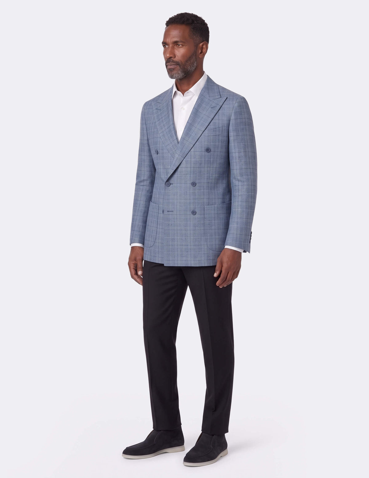 The Bruma Celeste Double-Breasted Jacket - Samir Bachkami
