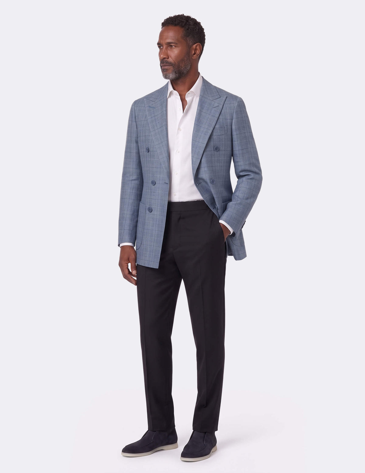 The Bruma Celeste Double-Breasted Jacket - Samir Bachkami