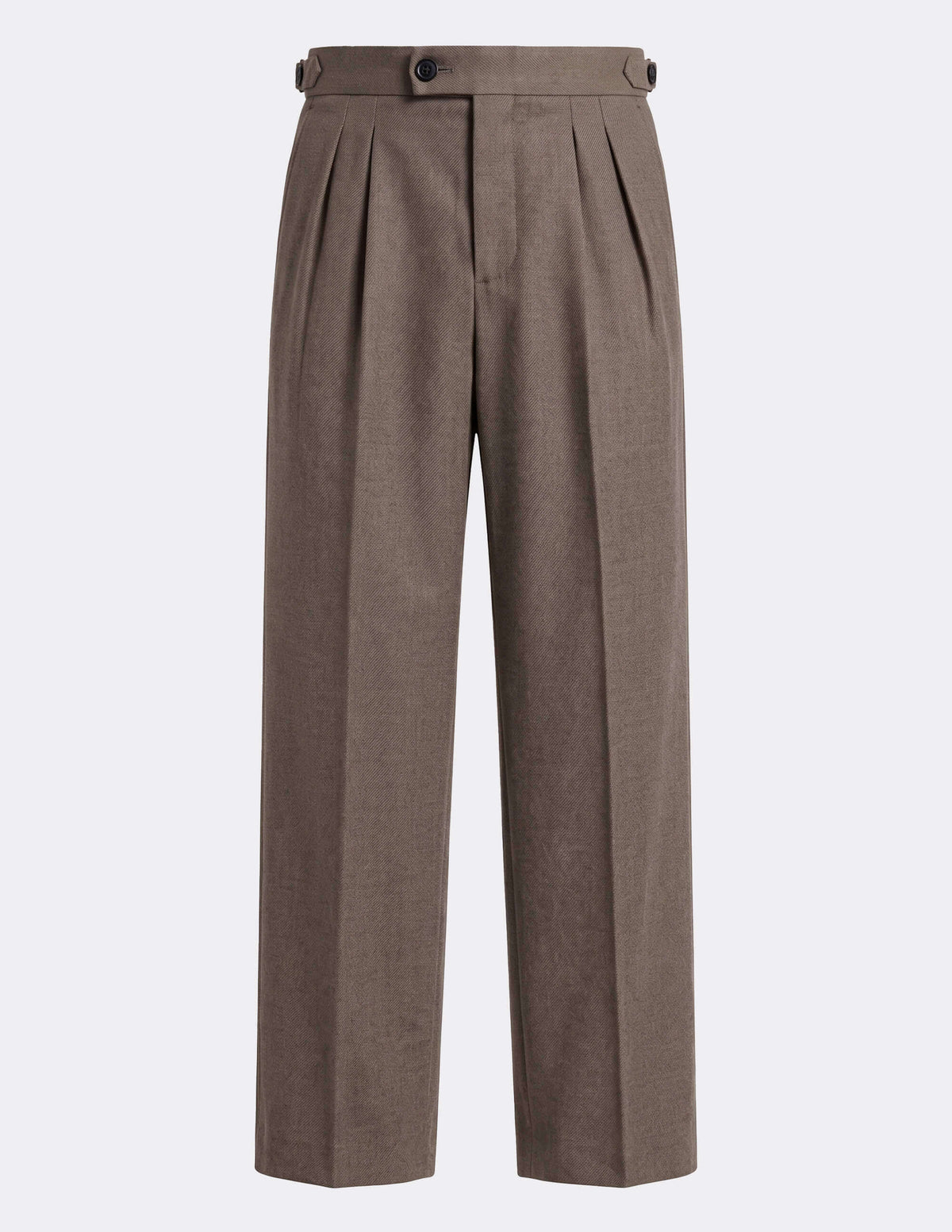 The Brumaro Taupe Wide-Leg Trousers - Samir Bachkami